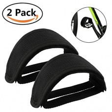 Tongshop Bike Pedal Straps Adjustable Bicycle Feet Pedal Straps Nylon Pedals Toe Clips Straps Tape for Fixed Gear Bike  Exercise Bike Pedal Straps for DIY Bike Enthusiasts - B078NRKN3C